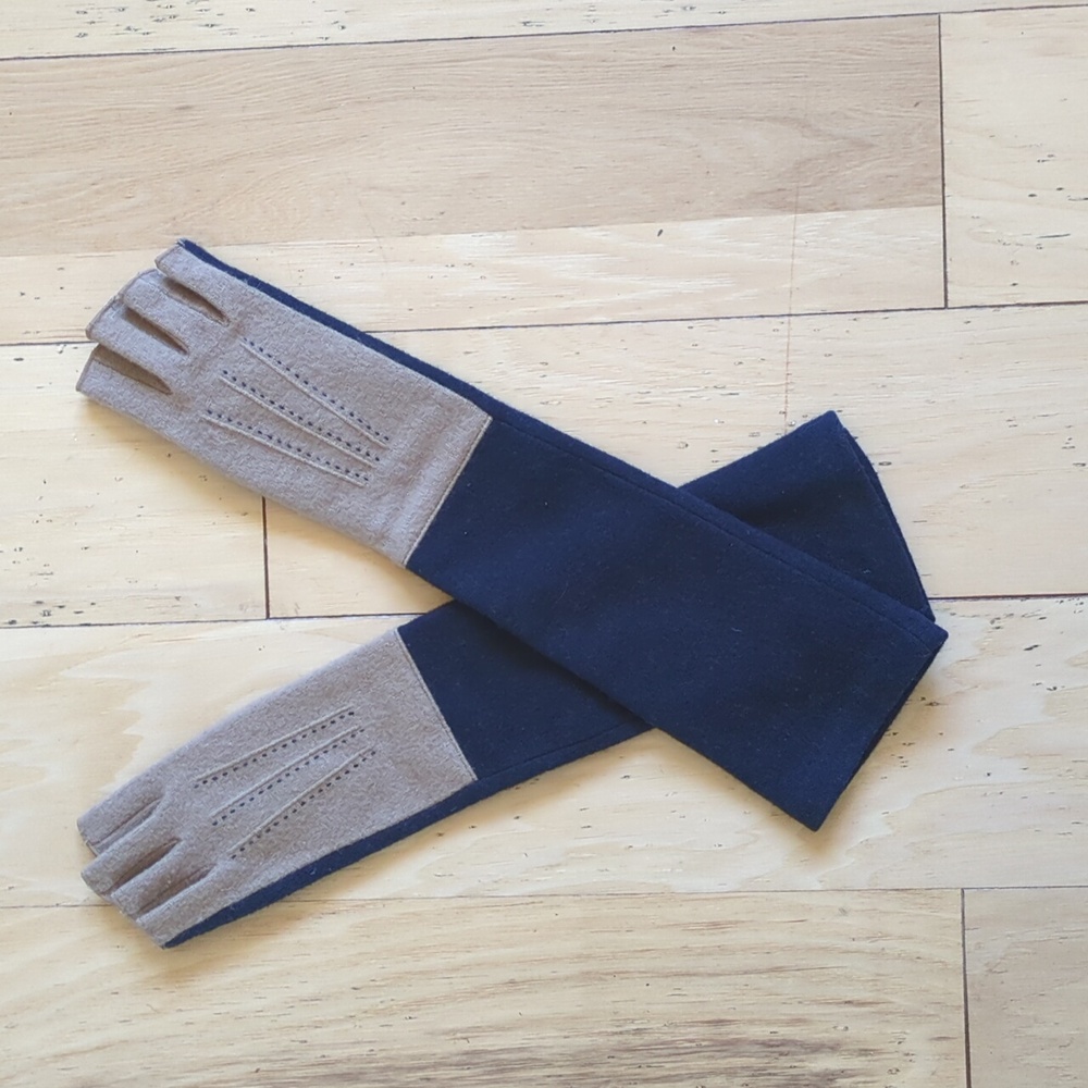 VINCENT PRADIER FINGERLESS LONG WOOL GLOVES ONE SIZE NWT